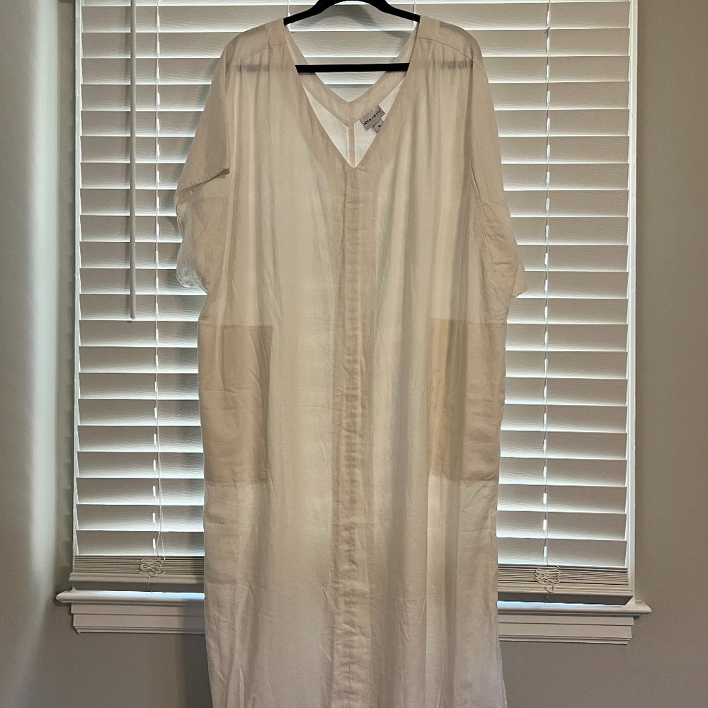 NWOT AVA + VIV Linen Kaftan Style Dress w/ Pockets